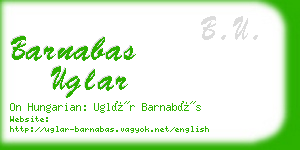 barnabas uglar business card